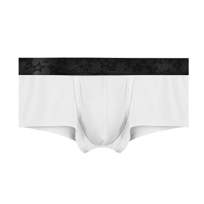 Spermatic Vein Underwear Ice Silk Summer Thin Boys Boyshorts White - D&A