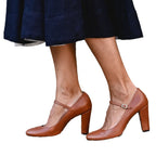 Fashion Pointed 40-43 Plus Size Buckle Strap Shallow Mouth Pumps Women - D&A