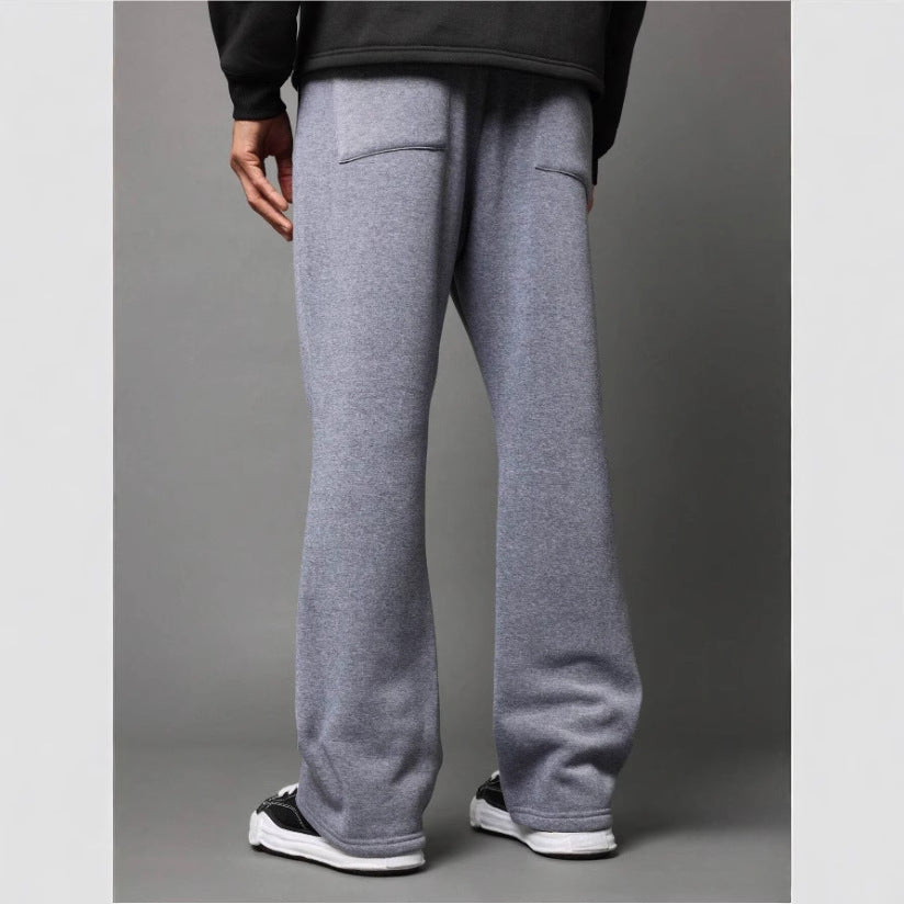 Men's Wide-leg Pants Autumn And Winter Solid Color All-matching Casual Pants - D&A