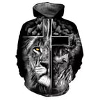 Men's Hooded 3D Digital Printing Sweater - D&A