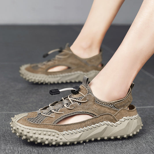 Men's Outerwear Sports Sandals Hole Non-slip Hollow Wading Shoes - D&A