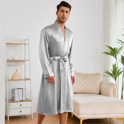 Men's Robes Shorts Suit Solid Color Homewear - D&A