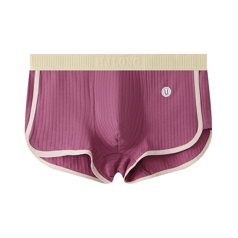 Men's Mid-waist Simple Fashionable Breathable Comfortable Boxers Red - D&A