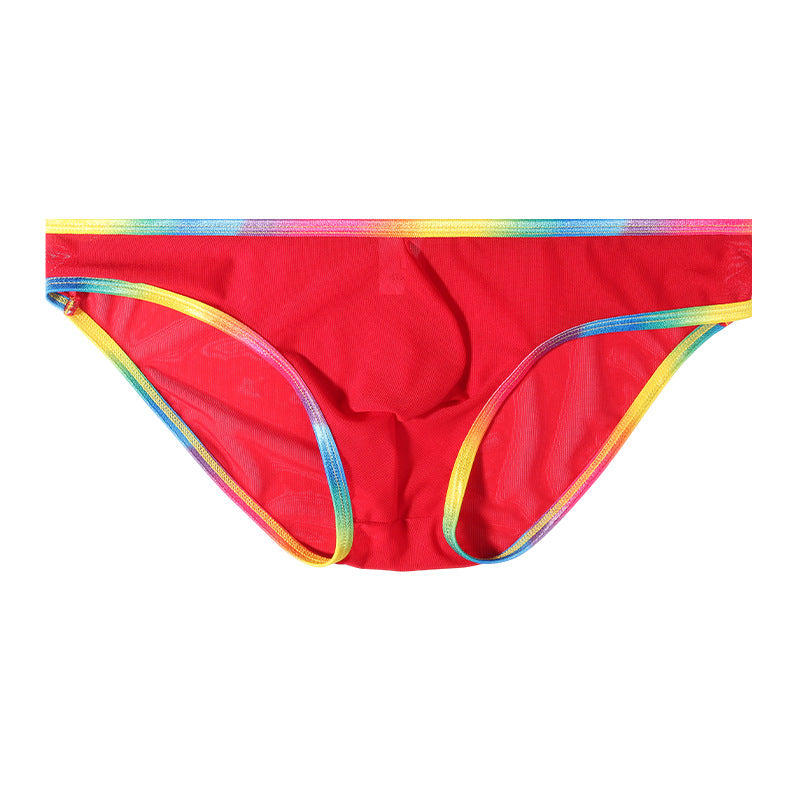 Mesh Transparent Mesh Quick-drying Panties Red - D&A