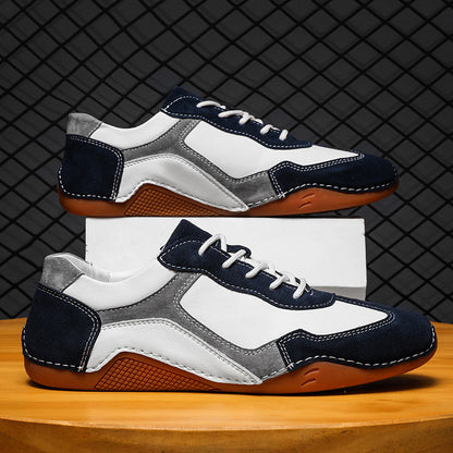 Casual Versatile Octopus Gommino Lace-up Hot Fashion Fashionmonger Men's Shoes Blue - D&A