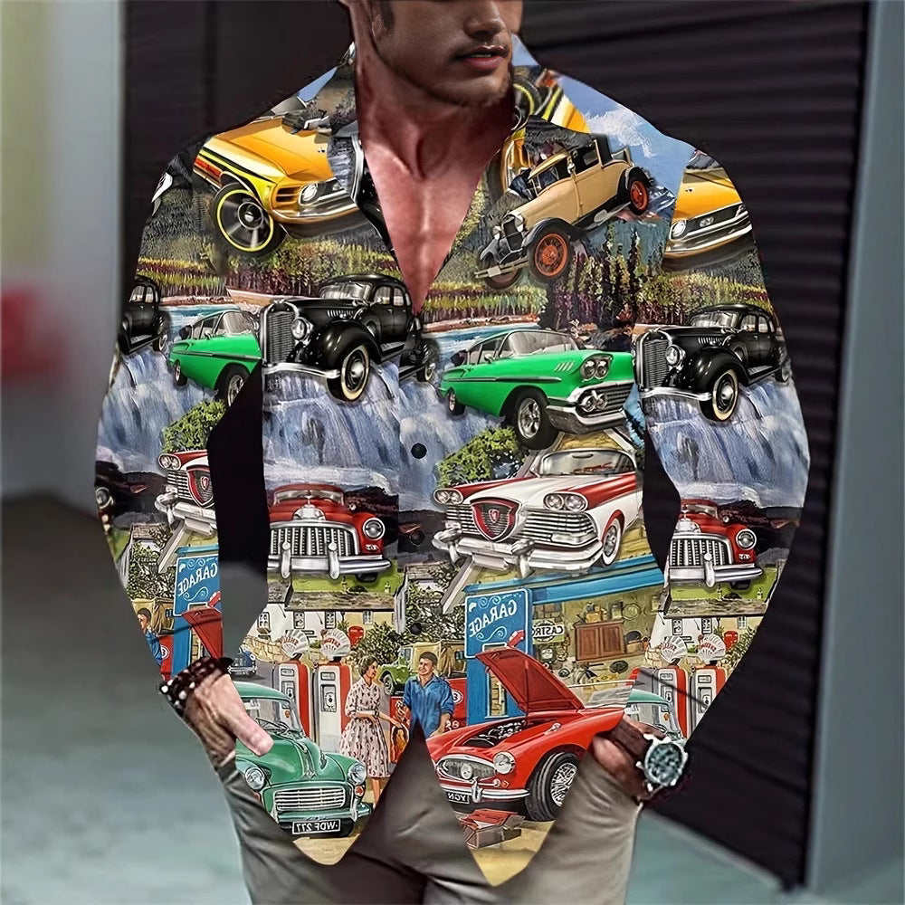 Hawaiian Style Men's Long Sleeve Shirt - D&A