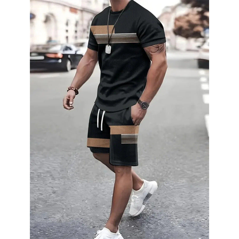 Sports Short-sleeved T-shirt Suit Two-piece Outdoor SUT2KSBN3G8B - D&A