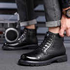 British Style All-matching Work Clothes Ankle Boots Fashion Haulage Motor Leather Boots - D&A