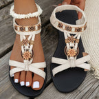 Women's Flat Plus Size Bohemian Beach Shoes - D&A