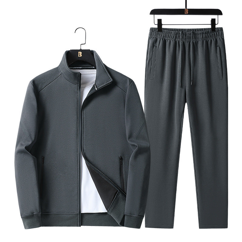 Men's Sports And Leisure Suit Plus Size Outdoor Spring And Autumn Gray - D&A