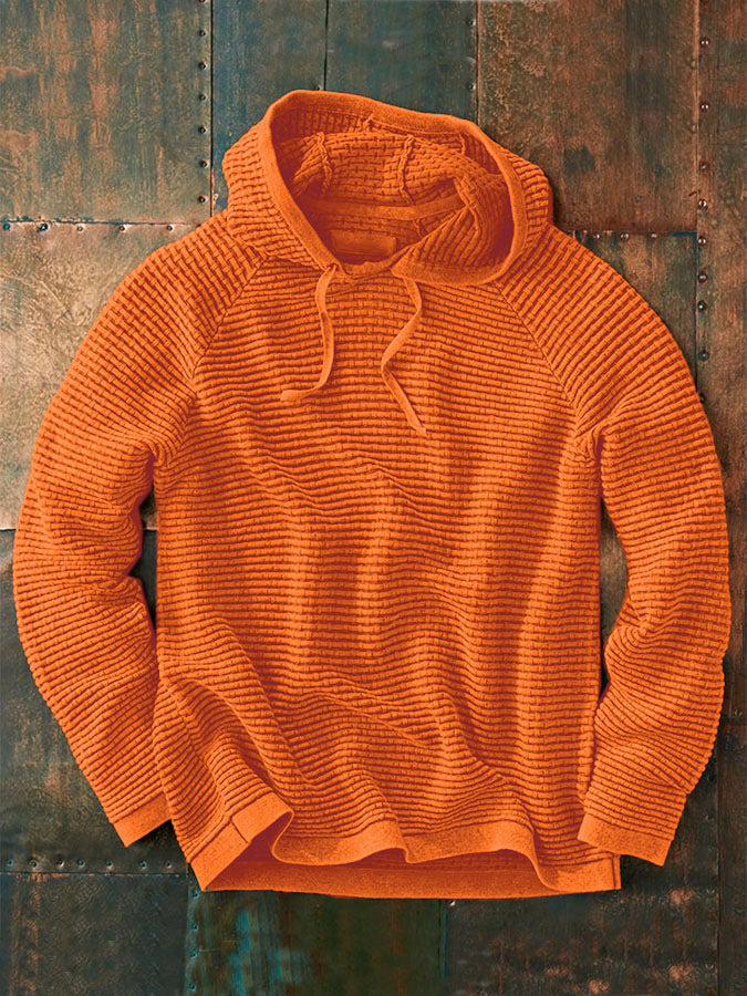 Loose Fashion Hooded Sweatshirt Orange - D&A