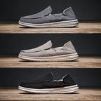 Plus Size Men's Canvas Shoes One Pedal Loafer Cloth Shoes - D&A
