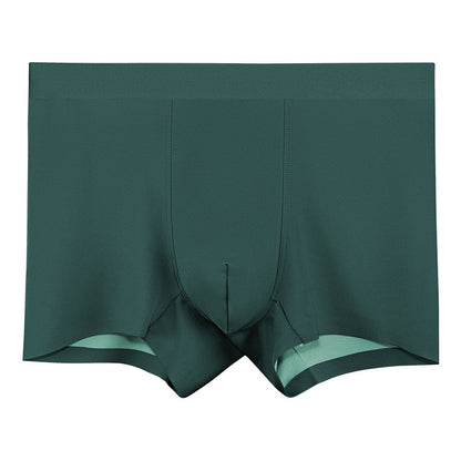 Men's Underwear Modal Double-sided Seamless Boxers Agate Green - D&A