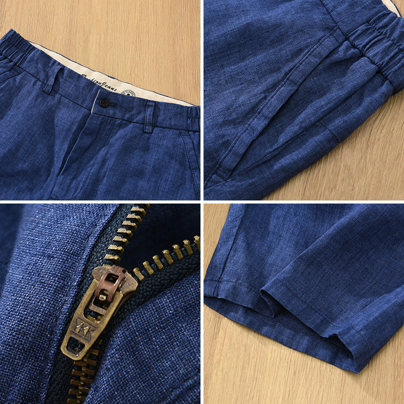 Linen Shorts Men's Loose Plus Size - D&A
