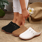 Women's Toe Covered Platform Slippers - D&A