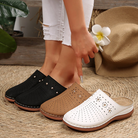 Women's Toe Covered Platform Slippers - D&A