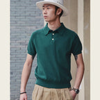 Retro Knitted Cotton Short-sleeved T-shirt - D&A