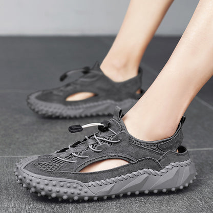 Men's Outerwear Sports Sandals Hole Non-slip Hollow Wading Shoes - D&A