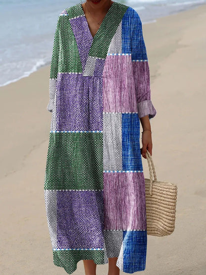 Holiday Long Sleeve Shirt Dress Women's Casual BJ182E02338 - D&A
