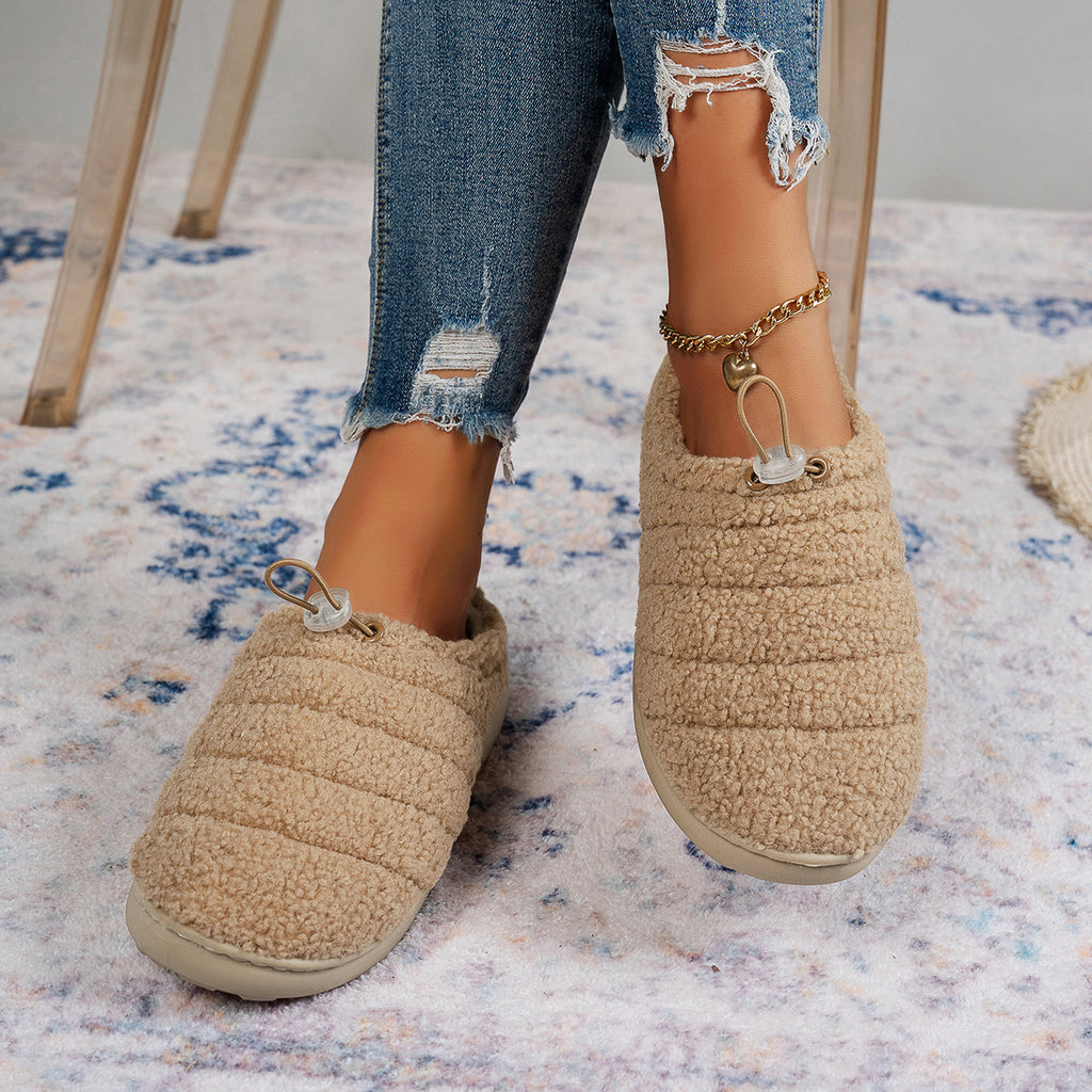 String Clip Adjustable Half Slippers Cotton Shoes Indoor And Outdoor - D&A