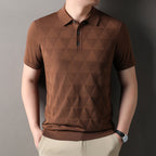 Short Sleeve T-shirt Men's Thin Ice Silk Quick-drying Knitted Short Sleeve - D&A