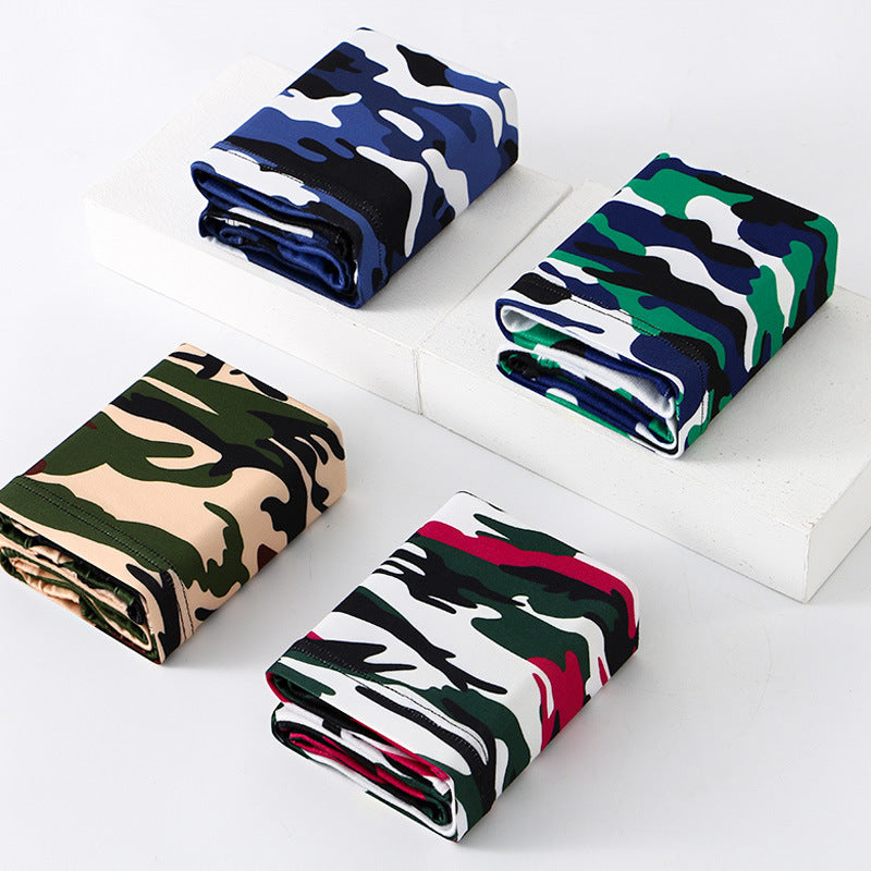 Men's Camouflage Loose U Convex Casual Sports Boxers - D&A