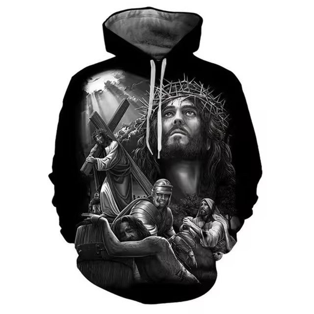 Men's Hooded 3D Digital Printing Sweater DHMM2D1Q - D&A