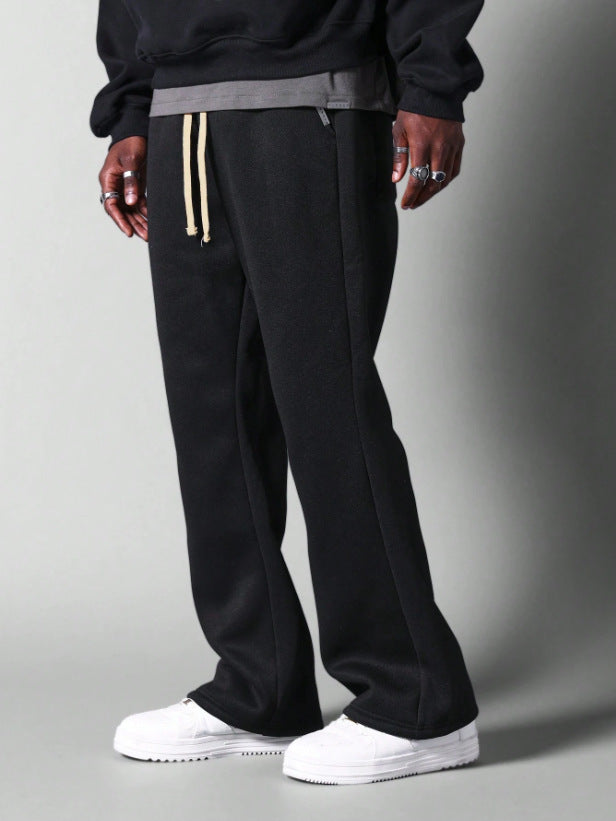 Men's Wide-leg Pants Autumn And Winter Solid Color All-matching Casual Pants - D&A
