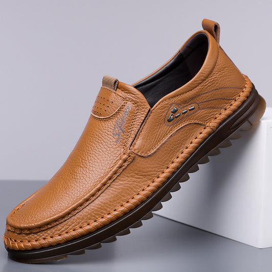 Men's First Layer Cowhide Driving Shoes - D&A