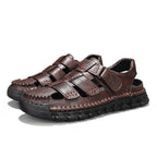 Men's Simple All-match Leather Non-slip Sandals - D&A