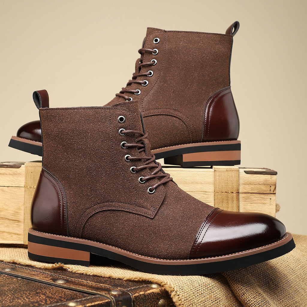 Men's Trendy Sleeve Leather All-match Casual Martin Boots - D&A