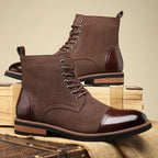 Men's Trendy Sleeve Leather All-match Casual Martin Boots - D&A