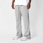 Men's Wide-leg Pants Autumn And Winter Solid Color All-matching Casual Pants Light Gray - D&A