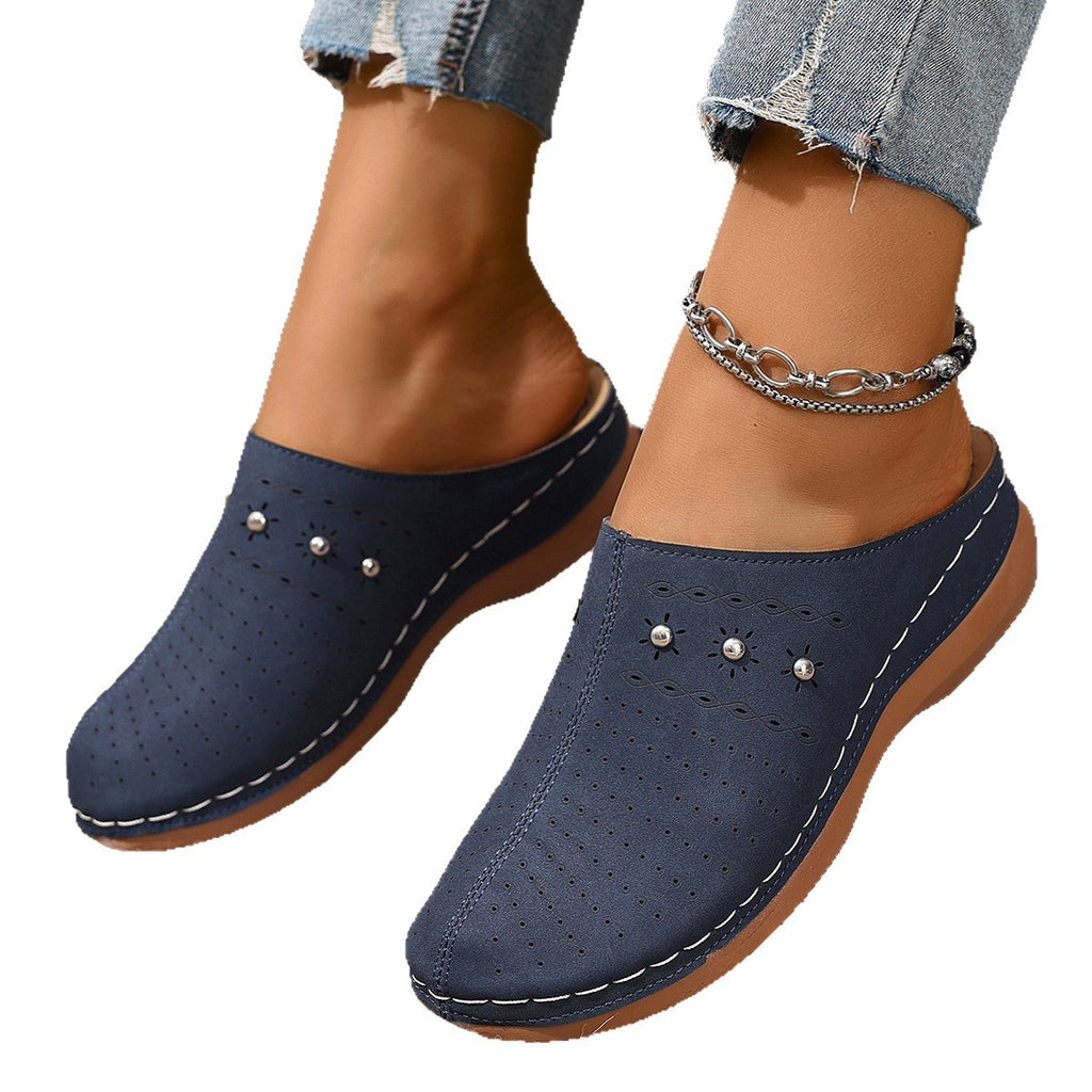 Summer New Women's Toe-covered Platform Slippers - D&A