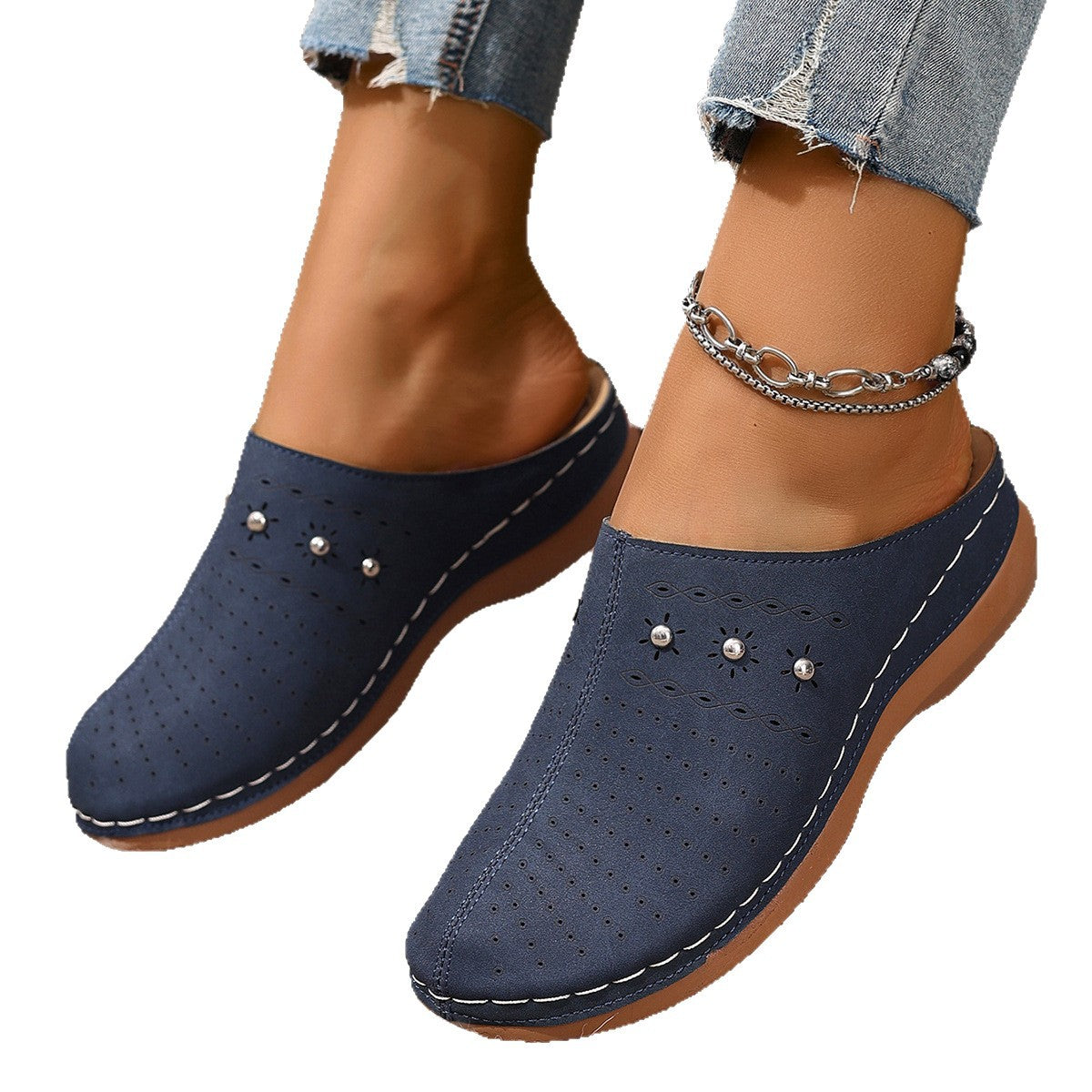 Summer New Women's Toe-covered Platform Slippers - D&A
