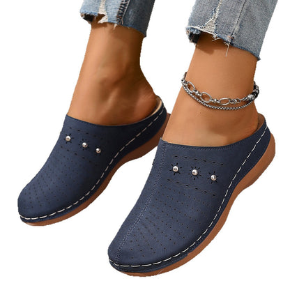 Summer New Women's Toe-covered Platform Slippers - D&A