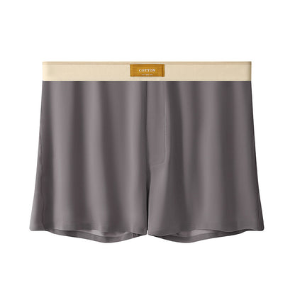 Men's Solid Color Loose Breathable Ice Silk Underwear Brown Gray - D&A