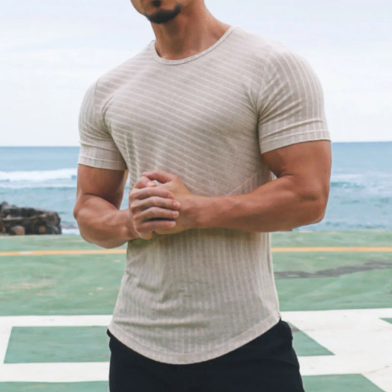 Men's Solid Color Casual Loose Short Sleeves - D&A