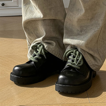 Big Head Derby Men's Platform Height Increasing Casual Leather Shoes 24109 Mens Increased - D&A