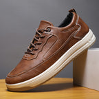 Leather Surface Men's Low-top Sneakers Warm Casual Shoes - D&A