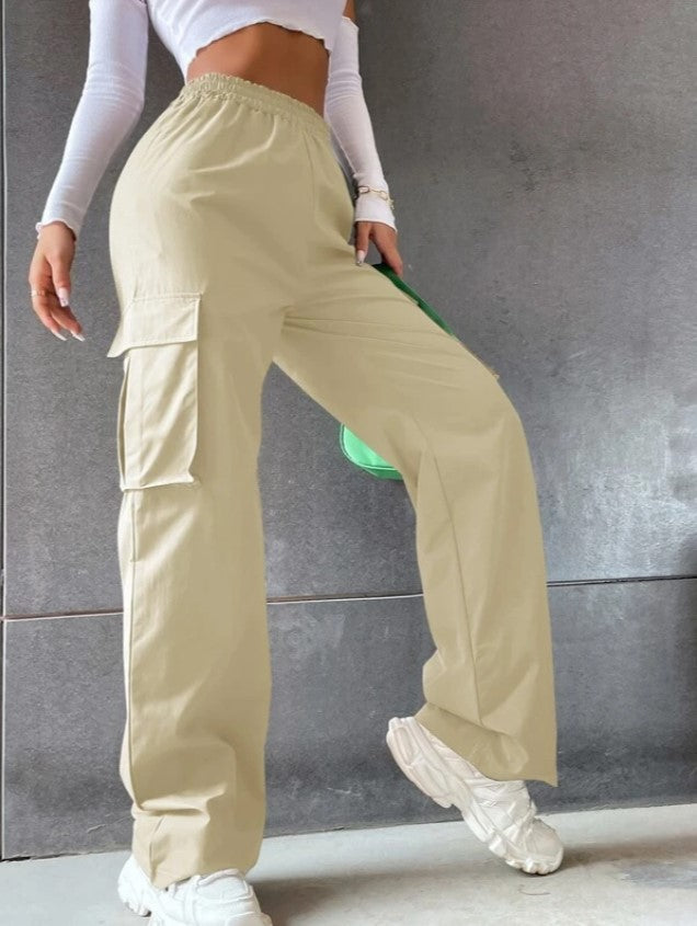 Spring And Autumn Casual Pants For Women Apricot - D&A