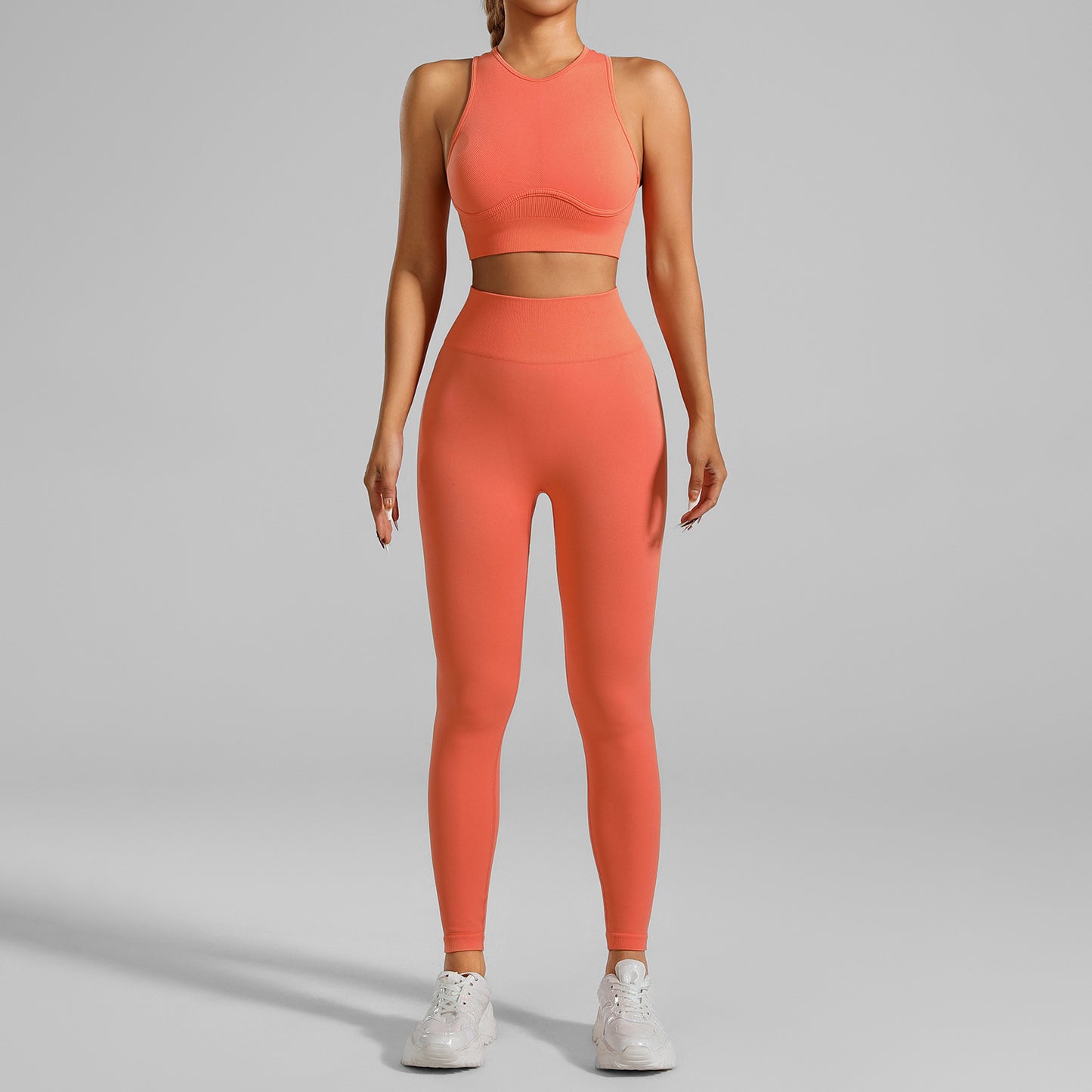 High-strength Running Tight Seamless Yoga Clothes Suit - D&A