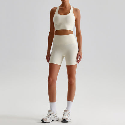 Fashion Sports Fitness Yoga Wear Suit Women 0197 Pepper White Suit - D&A