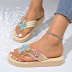 Women's Flower Beach Non-slip Seaside Flip-flops - D&A