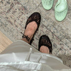 Niche Handmade Weave Vintage Genuine Leather Twine Grip Sandals - D&A