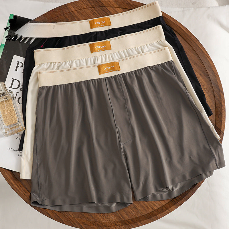 Men's Solid Color Loose Breathable Ice Silk Underwear - D&A