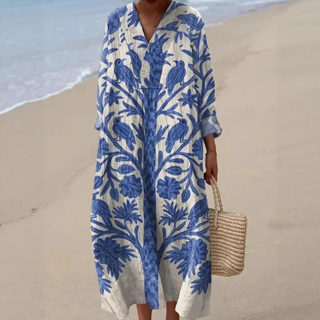 Holiday Long Sleeve Shirt Dress Women's Casual - D&A