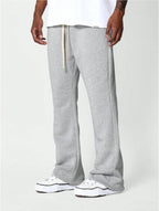 Men's Wide-leg Pants Autumn And Winter Solid Color All-matching Casual Pants - D&A