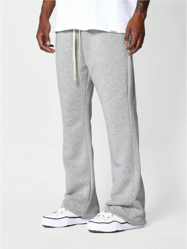 Men's Wide-leg Pants Autumn And Winter Solid Color All-matching Casual Pants - D&A