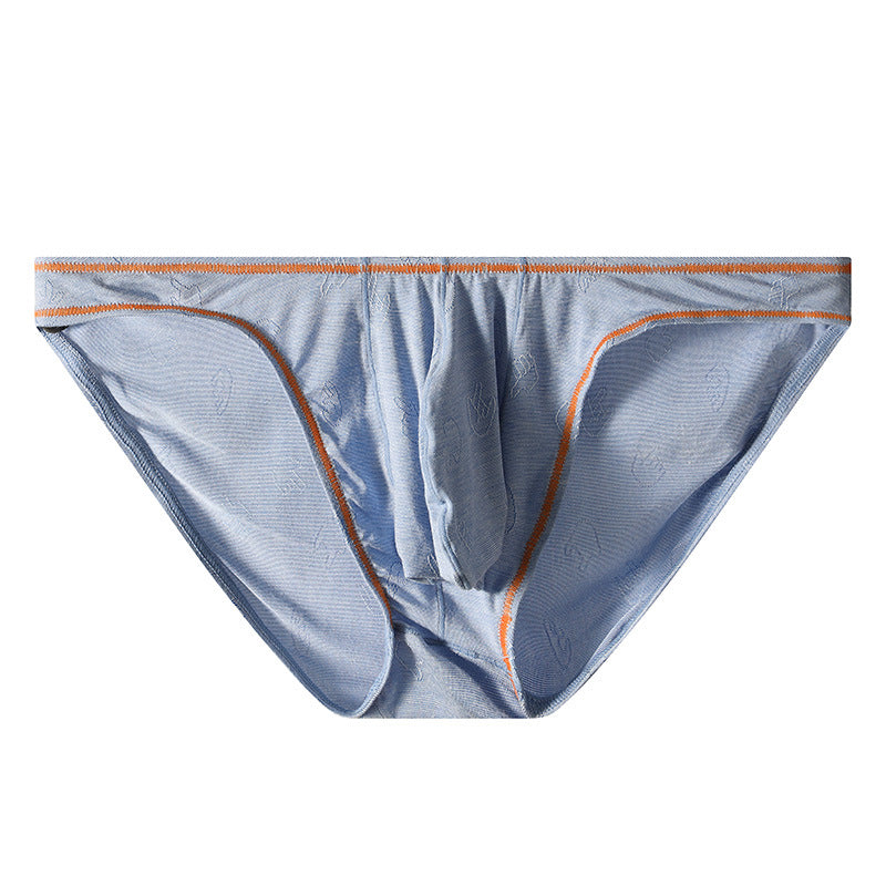 Men's New Ice Silk Underwear Butt-lift Underwear Hip Colorful Blue - D&A
